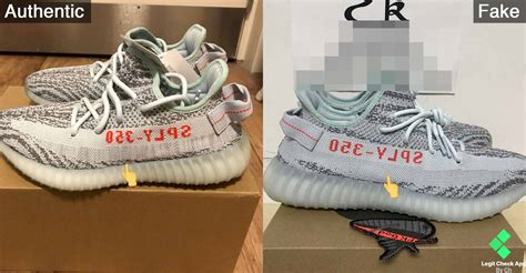 yeezy blue tint real vs fake